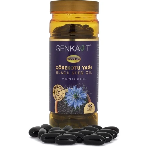 Senkavit Bitkisel Çörekotu Yağı Softjel 1000 mg 100 Kapsül ürün görseli