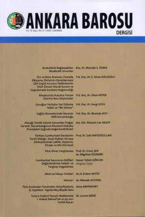 Ankara Barosu Dergisi Yıl: 70 Sayı: 2012/1 ürün görseli 1