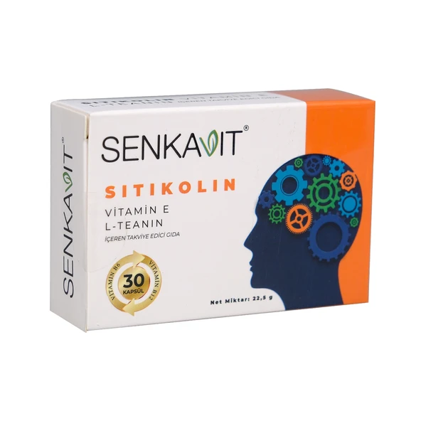 Senkavit Sitikolin + L-Teanin + B6 ve Vitamin E İçeren 30 Kapsül ürün görseli