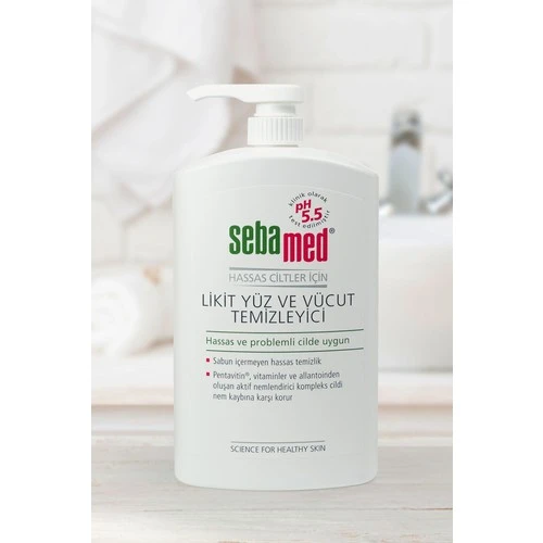 Sebamed Likit Yüz  Vücut Temizleyici 1000 ml - Hassas Ciltler Için - Resim 3