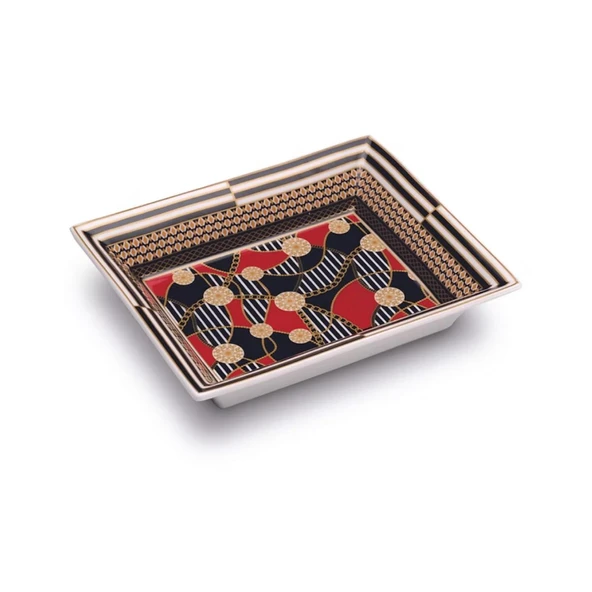 Pozzi Milano Living Porselen Dekoratif Tabak 19,5 x 15,5 cm - Resim 2