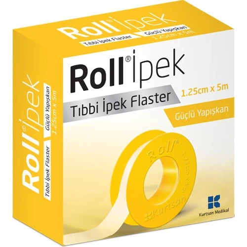 Roll İpek Tıbbi İpek Flaster 1,25cm x 5m ürün görseli 1