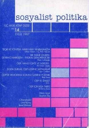 Sosyalist Politika Üç Aylık Kitap Dizisi "Teori ve Yöntem: Marx Hala Yanıbaşımızda" Yıl: Eylül 1997 Sayı: 14 ürün görseli 1