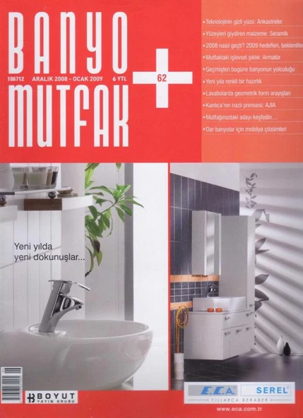 Banyo Mutfak Dergisi Ağustos - Aralık 2008 - Ocak 2009 - 62 ürün görseli 1