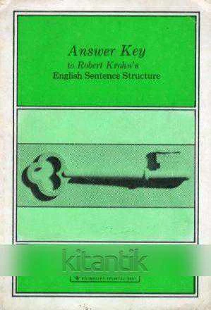 ANSWER KEY TO ROBERT KROHN'S ENGLISH SENTENCE STRUCTURE ürün görseli 1