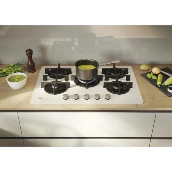 Hoover HVG74C3W 5 Gözlü Döküm Izgara Ankastre Ocak Beyaz - 4