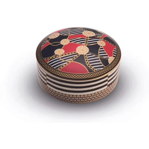 Pozzi Milano Living Porselen Kapaklı Kutu 13 x 6,5 cm ürün görseli