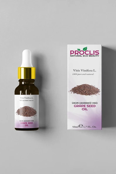 PROCLİS %100 Doğal Soğuk Sıkım Sabit Üzüm Çekirdeği Yağı, Grape Seed Oil, 50 ml - 3