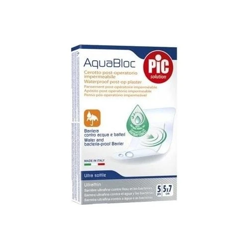 Pic Aquabloc Su Geçirmez Pedli Antibakteriyel Film Yara Örtüsü 5 cm x 7 cm 5li ürün görseli