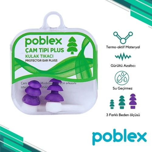 Poblex Çam Tipi Plus Kulak Tıkacı - Large ürün görseli