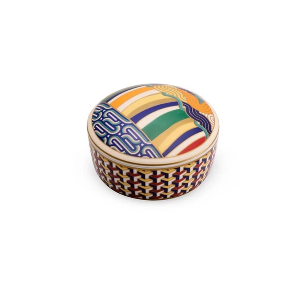 Pozzi Milano Living Porselen Kapaklı Kutu 10 x 5,5 cm - Resim 2