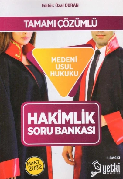 Tamamı Çözümlü Medeni Usul Hukuku Hakimlik Soru Bankası ürün görseli 1