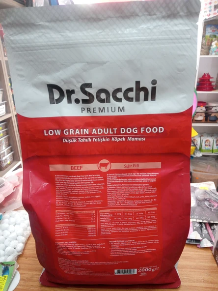 DR.SACCHİ Düşük Tahıllı Yetişkin Köpek Kuru Mama Sığır Etli 2 kg - 2