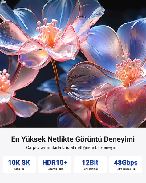 UGREEN 8K HDMI Görüntü Aktarma Kablosu, 5 Metre, 40182 - Resim 2