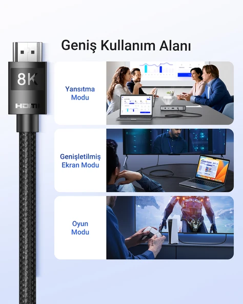 UGREEN 8K HDMI Görüntü Aktarma Kablosu, 5 Metre, 40182 - Resim 7