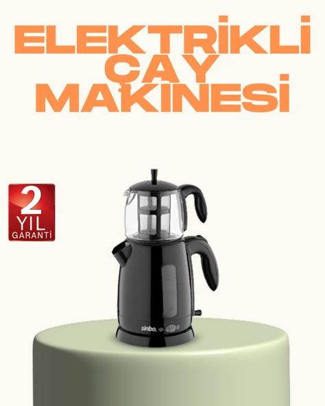 Susuz Çalışma Emniyetli Sinbo Elektrikli Çay Makinesi