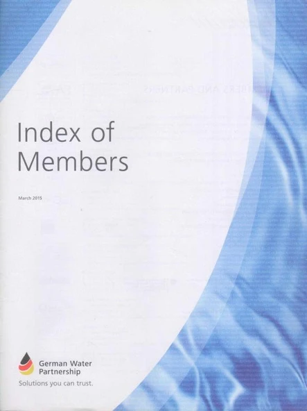 German Water Partnership - İndex of Members - Kuşe Kağıda, Renkli, Resimli, İlk Baskısı ürün görseli 1