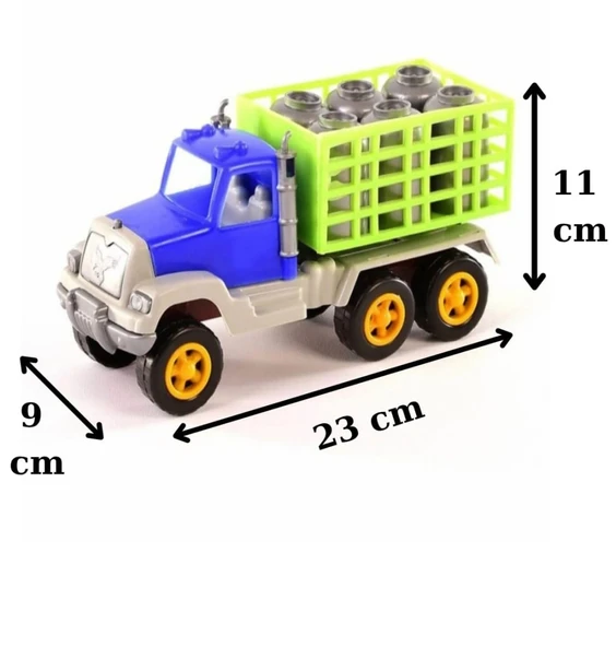 Nostaljik Tüp Kamyonu Tüp Taşıyan Oyuncak Kamyon - 2