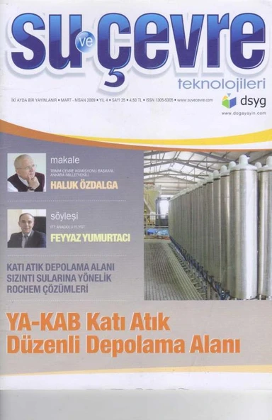 Su ve Çevre Teknolojileri Sayı: 25 (YA-KAB Katı Atık Depolama Alanı, Sızıntı Sularına Yönelik Rochem Çözümleri) ürün görseli 1