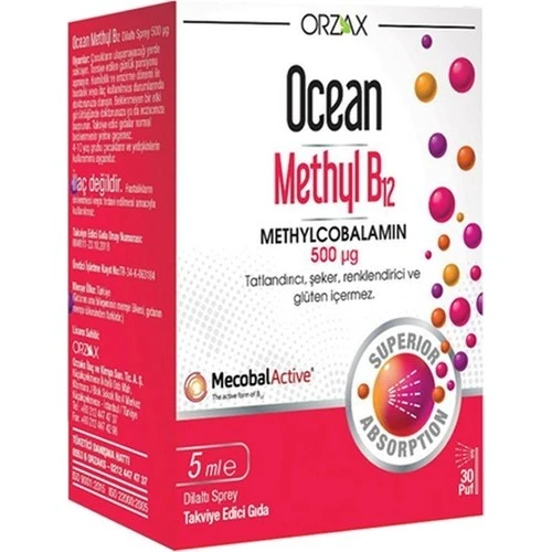 Ocean Methyl B12 500 Mcg Sprey 5 Ml ürün görseli