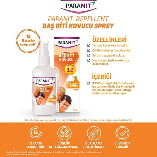 Paranit Baş Biti Kovucu Sprey 100 ml - Resim 2