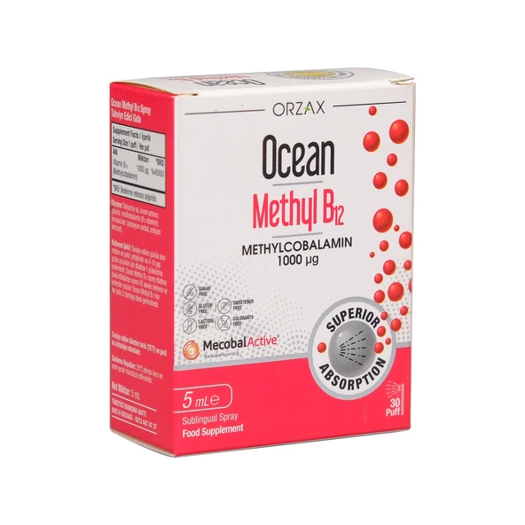 Ocean Methyl B12 Sprey 1000 Mcg 5 Ml ürün görseli