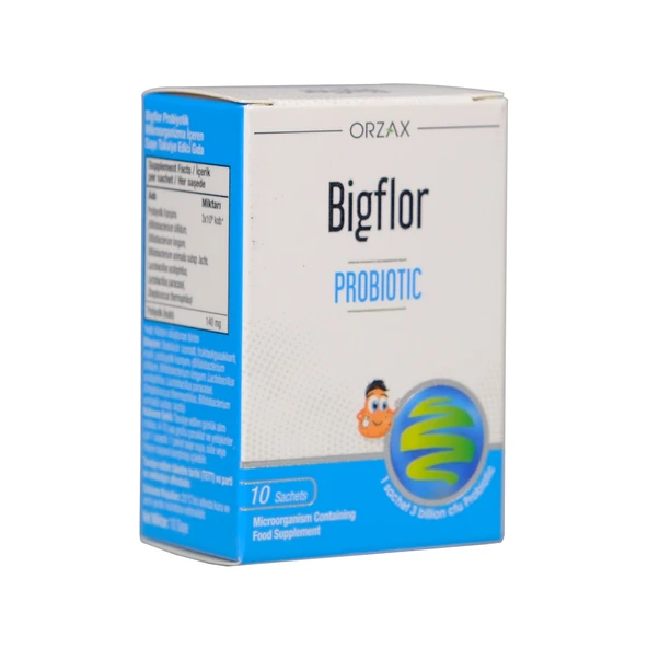 Orzax Bigflor Probiotic  Prebiotic 10 Sase ürün görseli