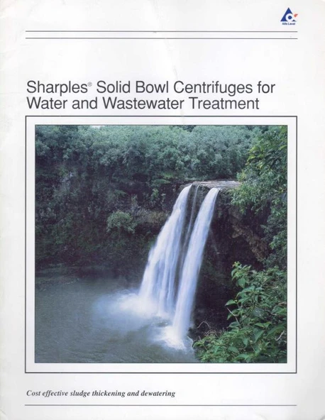 Sharples Solid Bowl Centrifuges for Water and Wasrwwater Treatment - Kuşe Kağıda, Renkli, Resimli, İlk Baskısı ürün görseli 1