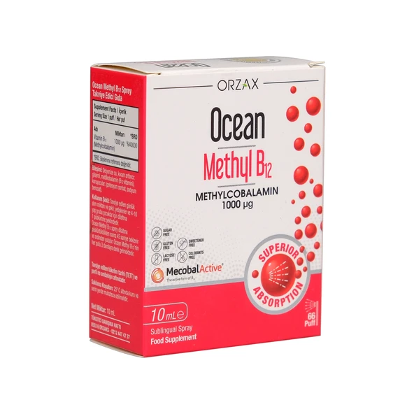 Ocean Methyl B12 1000 Mcg Sprey 10 Ml ürün görseli 1