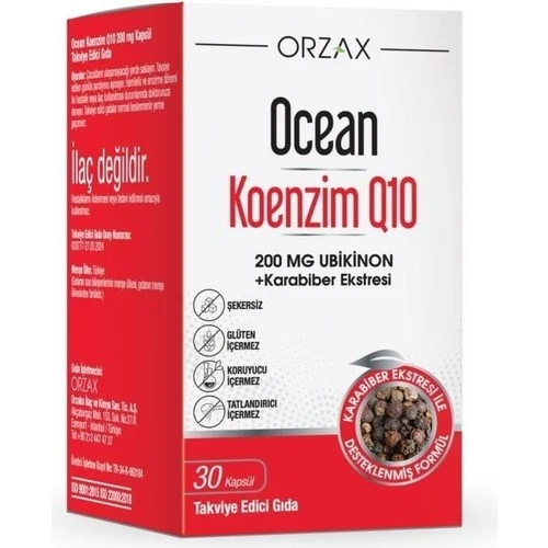 Ocean Koenzim Q10 200 Mg 30 Kapsül ürün görseli 1