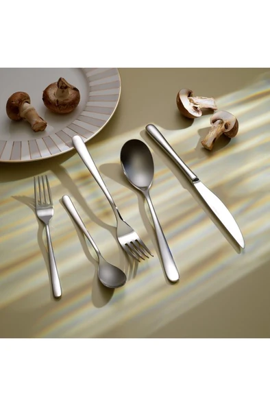 Hamburg 72 Parça Çatal Kaşık Bıçak Takımı-Gümüş03