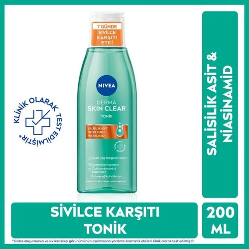 Nivea Derma Skin Clear Tonik 200 ml ürün görseli