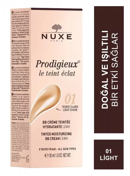 Nuxe Prodigieux Tinted Moisturizing BB Cream Renkli Nemlendirici Light Shade No: 01 30 ml ürün görseli
