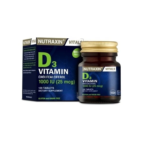 Nutraxin Vitamin D3 1000 IU 120 Tablet ürün görseli 1