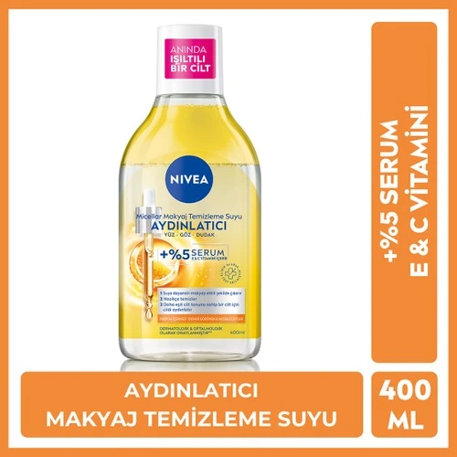 Nivea Aydınlatıcı Micellar Makyaj Temizleme Suyu Serum İçerikli Donuk ve Hassas Cilt Tipleri 400 ml ürün görseli 1