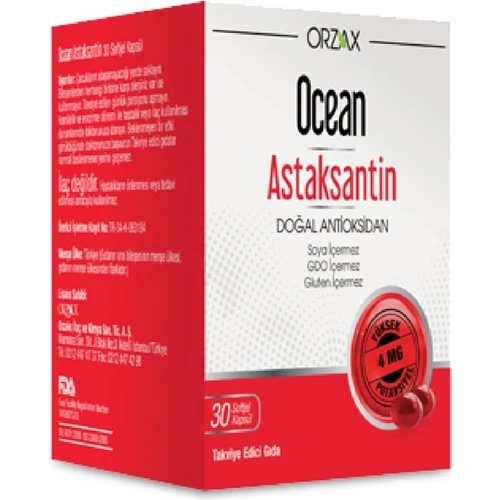 Ocean Astaksantın 30 Soft Kapsul ürün görseli 1