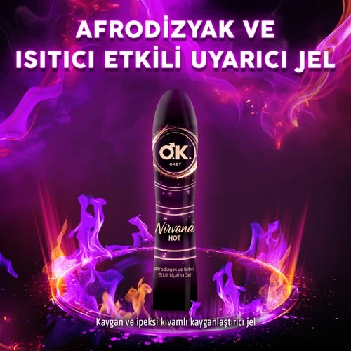 Okey Kayganlastirici Jel Nirvana Hot 100 Ml - Resim 4