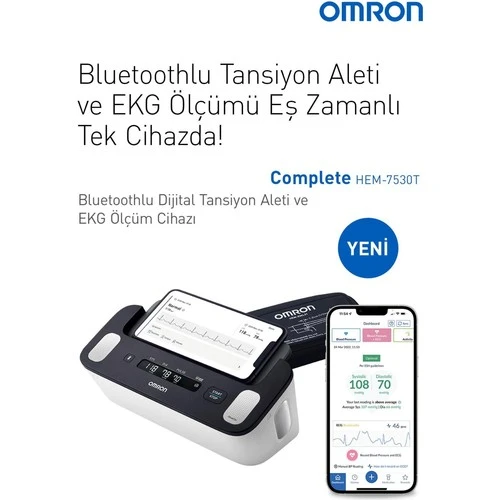 Omron Complete HEM-7530T Tansiyon Aleti + EKG Cihazı ürün görseli
