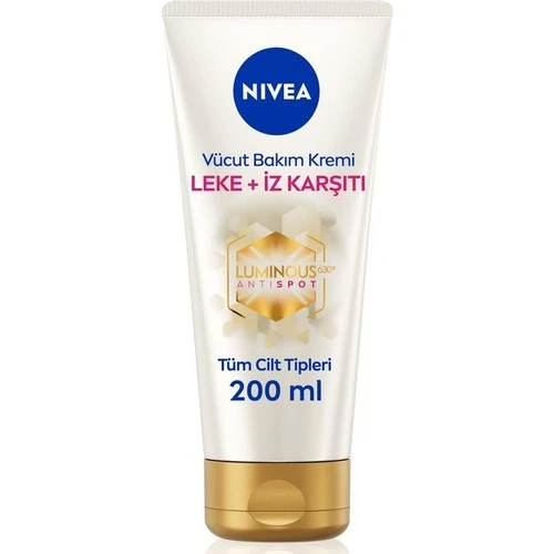 Nivea Luminous 630 Leke ve İz Karşıtı Vücut Bakım Kremi Çatlak ve Güneş Lekesi 48 Saat Nem 200 ml ürün görseli