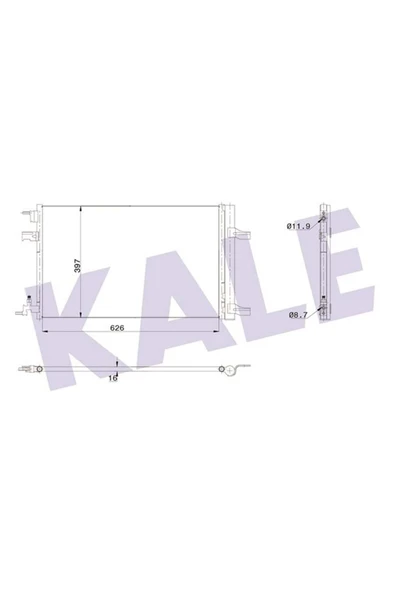 Opel Astra J Klima Radyatörü Otomatik Vites Marka ürün görseli