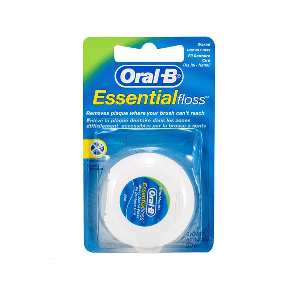 Oral-B Diş İpi Essential Floss Naneli Mumlu 50M ürün görseli