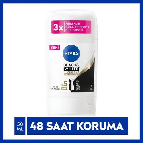 Nivea Women Black  White Invisible Stick Deodorant 50 ml ürün görseli