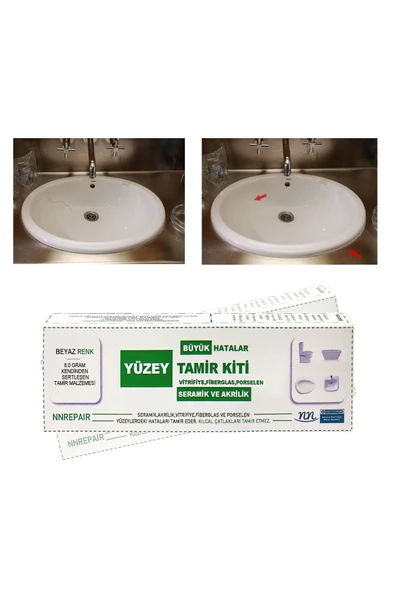 NNREPAIR Büyük Hatalar Için Yüzey Tamir Kiti - Seramik,akrilik,vitrifiye,porselen Vb. ürün görseli 1