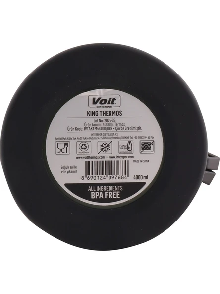 Voit KING THERMOS 4000ML Termos / YEŞİL - Resim 4