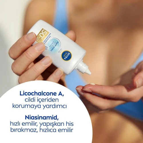Nivea Sun Hafif Dokulu Güneş Koruyucu Yüz Kremi 40 ml - Resim 5