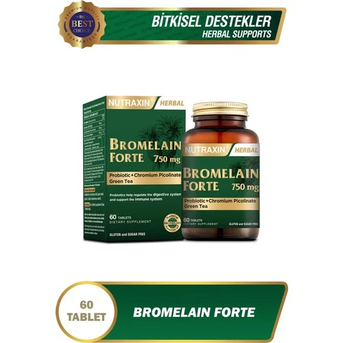 Nutraxin Bromelain Forte 60 Tablet ürün görseli