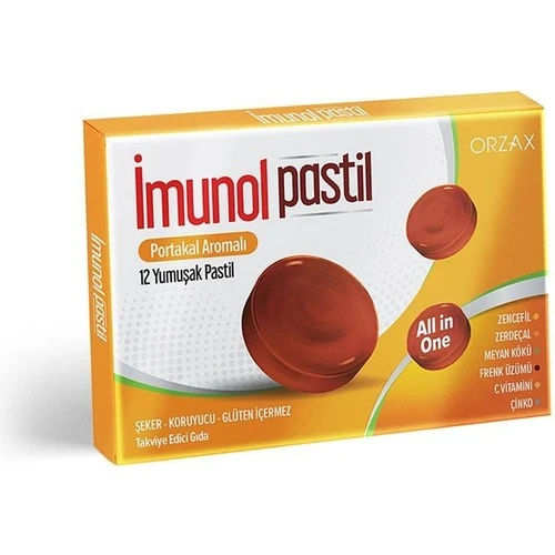 İmunol Portakal Aromalı 12 Pastil ürün görseli