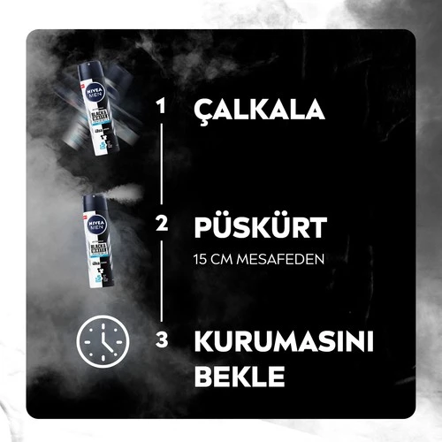 Nivea Invisible for Black  White Deodorant (Fresh) Bay 150 ml - Resim 5