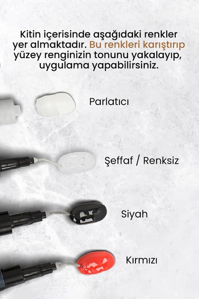 NNREPAIR Mermer, Granit, Mermerit, Fiberglas, Kuvars, Porselen, Akrilik, Seramik gibi Yüzeyler için Tamir - Resim 5