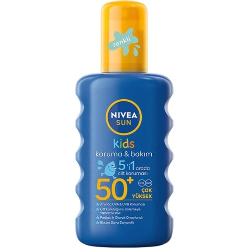 Nivea Sun Çocuk SPF50+ Nemlendirici Güneş Spreyi 200 ml ürün görseli